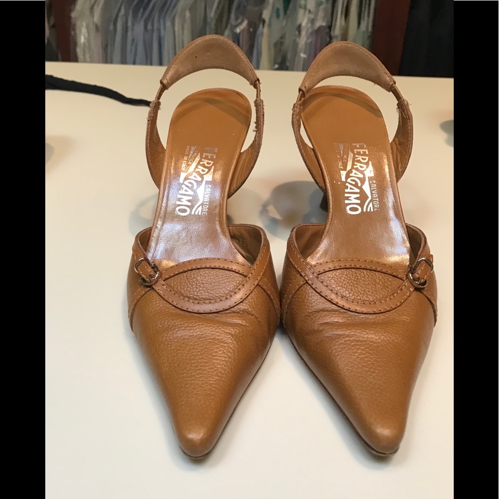 Ferragamo Mules - caramel